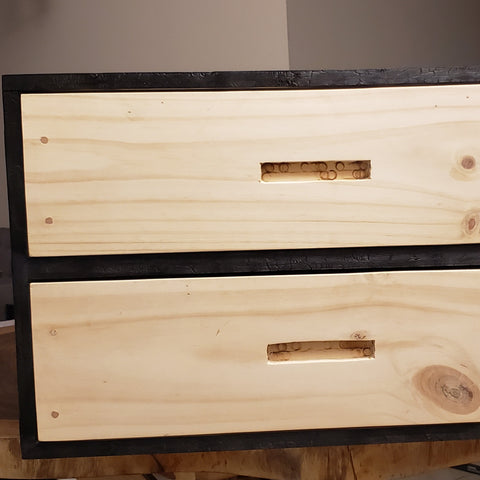 Supra-reciclaje Gavetero Shou Sugi Ban
