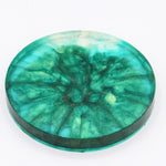 Decoracion circular JADE VERDE de resina
