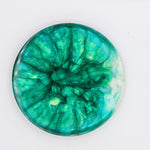 Decoracion circular JADE VERDE de resina