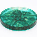 Decoracion circular JADE VERDE de resina