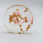 Decoración circular de resina GOLD ROSE WIND