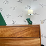 Lámpara Dinosaurio de resina con pantalla