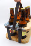 Porta six pack de madera con Resina
