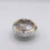Cenicero de resina imitacion marmol blanco